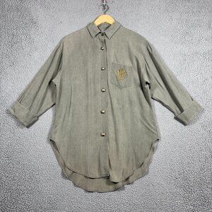 Vintage R&M Richards By Karen Kwong Top Size 6 Round Hem Loose Seashell Coasta